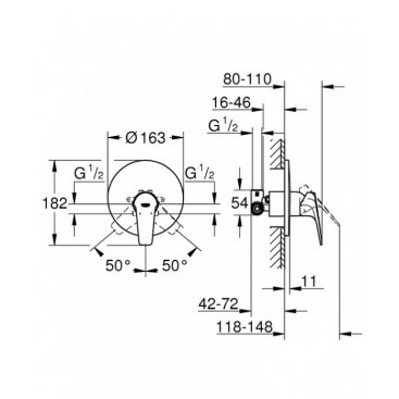 Смеситель для душа Grohe BauFlow 29112000