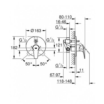 Смеситель для ванны Grohe BauFlow 29113000