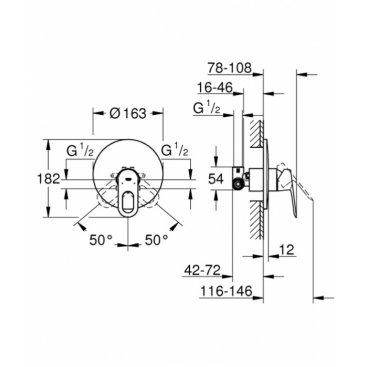 Смеситель для душа Grohe BauLoop 29080000