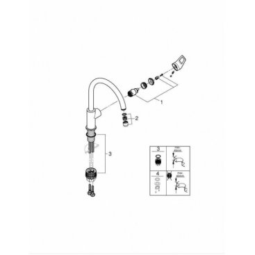 Смеситель для кухни Grohe BauLoop 31232001