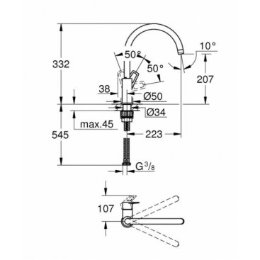 Смеситель для кухни Grohe BauLoop 31368001