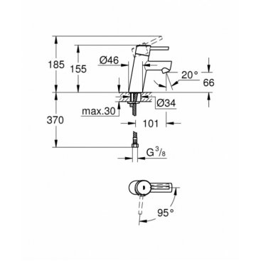 Смеситель для раковины Grohe Concetto New 2338510E