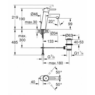 Смеситель для раковины Grohe Concetto New 23450001