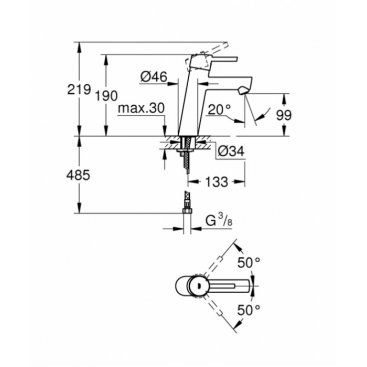 Смеситель для раковины Grohe Concetto New 23451001