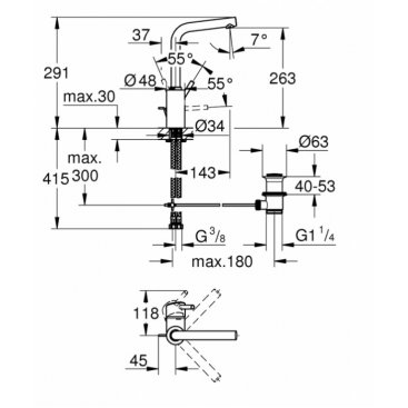 Смеситель для раковины Grohe Concetto New 23739002