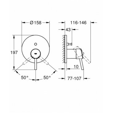 Смеситель для ванны Grohe Concetto New 24054001