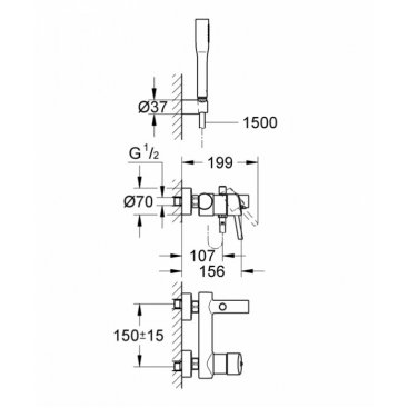 Смеситель для ванны Grohe Concetto New 32212001