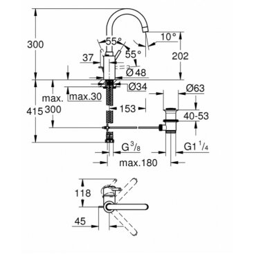 Смеситель для раковины Grohe Concetto New 32629002