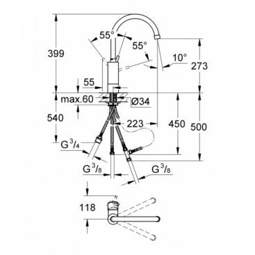 Смеситель для кухни Grohe Concetto New 32666001