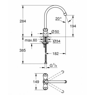 Смеситель для кухни Grohe Costa S 31819001