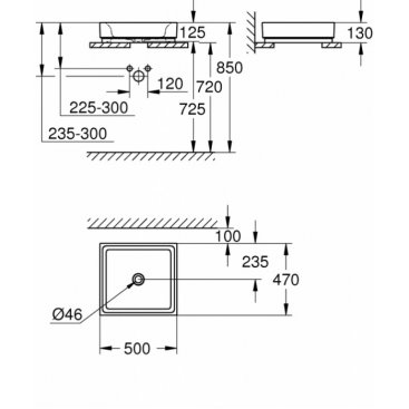 Раковина Grohe Cube Ceramic 3948100H