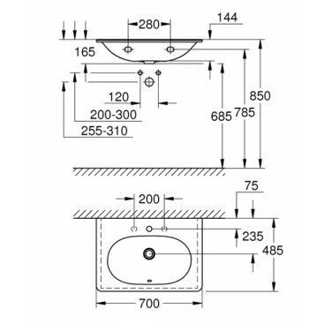 Раковина Grohe Essence Ceramic 3956400H