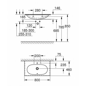 Раковина Grohe Essence Ceramic 3956700H