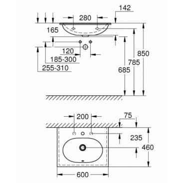 Раковина Grohe Essence Ceramic 3956800H