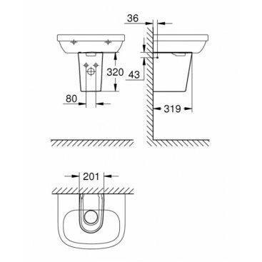 Раковина Grohe Essence Ceramic 3956500H