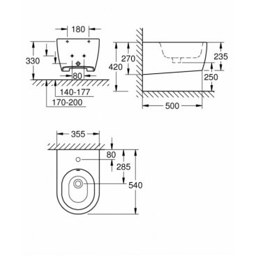 Биде подвесное Grohe Essence Ceramic 3957400H