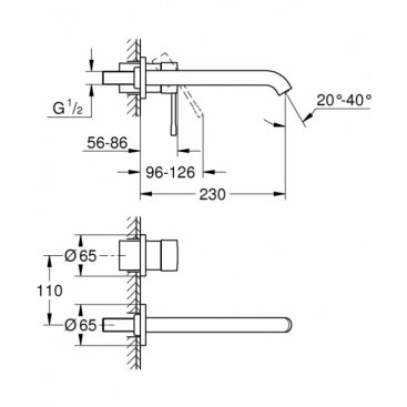 Смеситель для раковины Grohe Essence 19967GL1