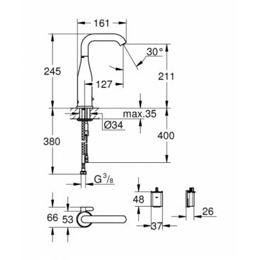 Смеситель для раковины Grohe Essence E 36445000