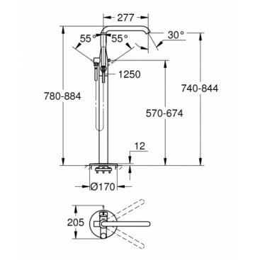 Смеситель для ванны Grohe Essence New 23491DC1