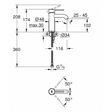 Смеситель для раковины Grohe Essence New 23590A01