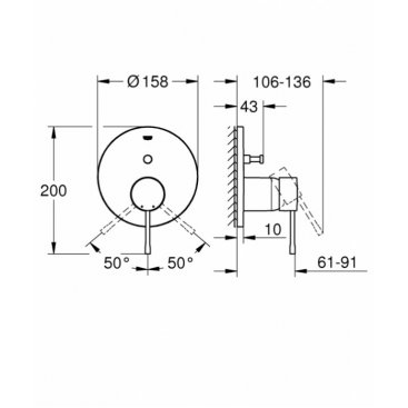 Смеситель для ванны Grohe Essence 24058001