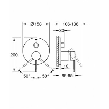 Смеситель для ванны Grohe Essence 24092001