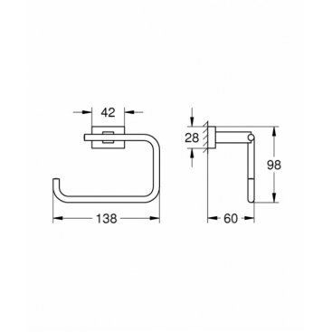 Держатель бумаги Grohe Essentials Cube New