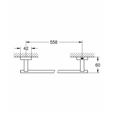 Полотенцедержатель Grohe Essentials Cube New 40509001