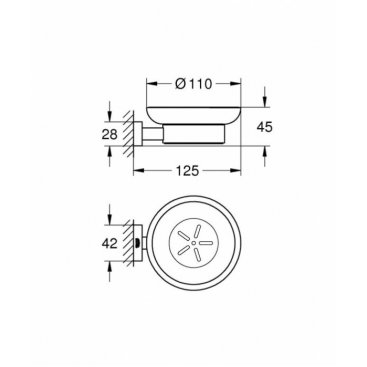 Мыльница Grohe Essentials Cube New