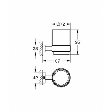 Стакан Grohe Essentials Cube New