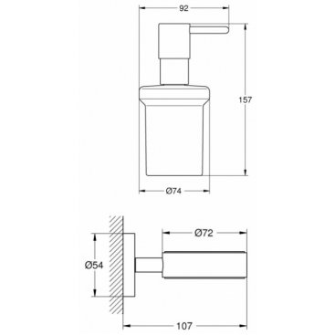 Дозатор мыла Grohe Essentials New 40369001+40394001