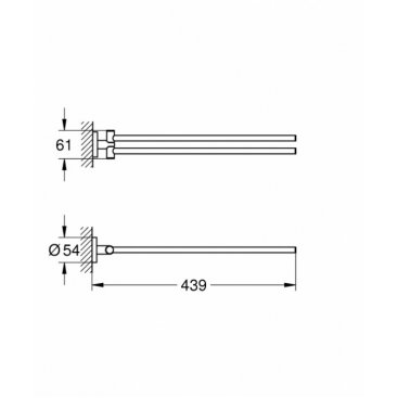 Полотенцедержатель Grohe Essentials New 40371AL1