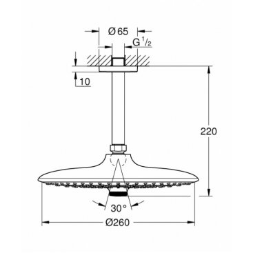 Верхний душ Grohe Euphoria SmartControl 26461000