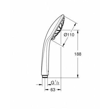 Ручной душ Grohe Euphoria 110 Massage 27239001