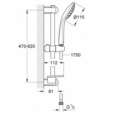 Душевой гарнитур Grohe Euphoria 110 Mono 27266001