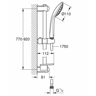 Душевой гарнитур Grohe Euphoria 110 Mono 27267001