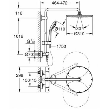 Душевая стойка Grohe Euphoria System 310 26075AL0