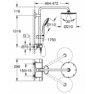 Душевая стойка Grohe Euphoria System 210 26363000