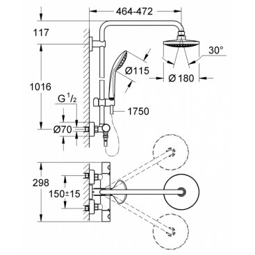 Душевая стойка Grohe Euphoria System 180 27296001