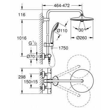 Душевая стойка Grohe Euphoria System 260 27296002