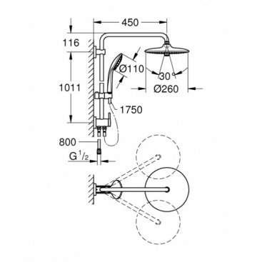 Душевая стойка Grohe Euphoria System 260 27421002