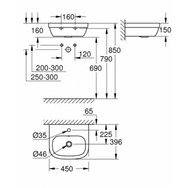 Раковина Grohe Euro Ceramic 39324000