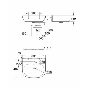 Раковина Grohe Euro Ceramic 39335000