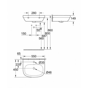 Раковина Grohe Euro Ceramic 3933600