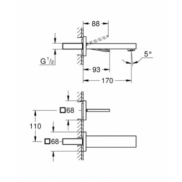 Смеситель для раковины Grohe Eurocube Joy 19997000