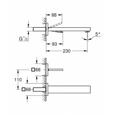 Смеситель для раковины Grohe Eurocube Joy 19998000