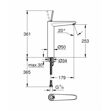 Смеситель для раковины Grohe Eurodisc Joy 23428000