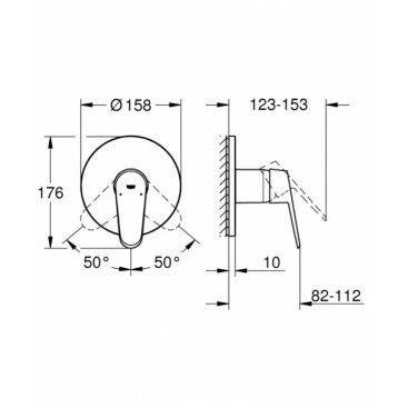 Смеситель для душа Grohe Eurodisc Cosmopolitan 24055002