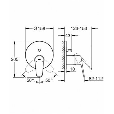 Смеситель для ванны Grohe Eurodisc Cosmopolitan 24056002