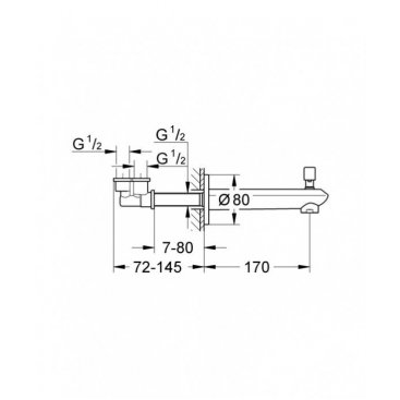 Излив для ванны Grohe Eurodisc Cosmopolitan 13279002